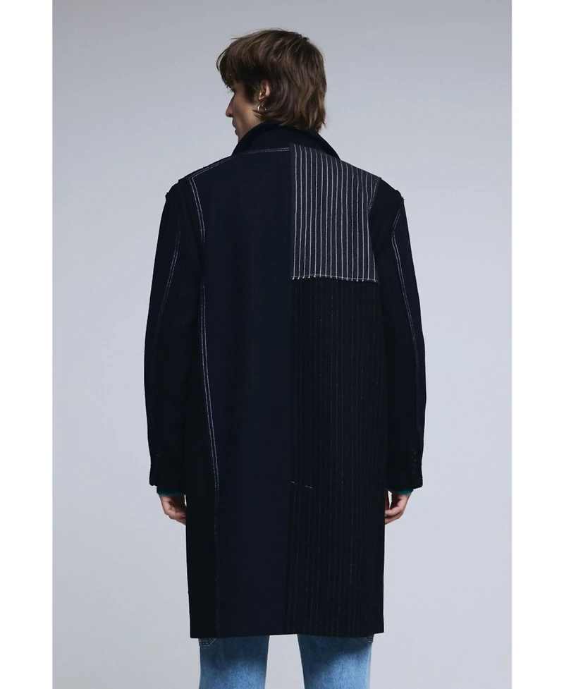 Desigual Men's Long striped coat