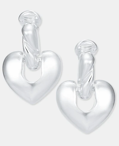 Anne Klein Rope & Heart Clip-On Drop Earrings