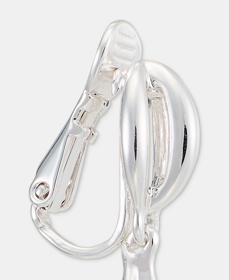 Anne Klein Openwork Dome Clip-On Linear Drop Earrings