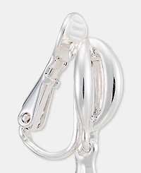 Anne Klein Openwork Dome Clip-On Linear Drop Earrings