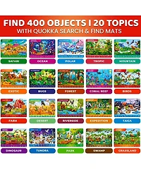 Quokka Busy Book Handwriting Practice for Kids - Search & Find - Activity Cards for Kids 3-8 – Reusable Mats with Dry-Erase Marker