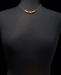 Anne Klein Two-Tone 2-Pc. Set Stone Rondelle Collar Necklace & Matching Drop Earrings