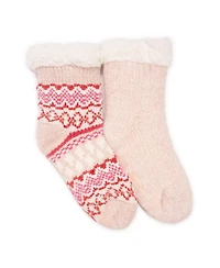 Muk Luks Women's 2 Pack Chenille Cabin Sock