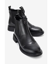 Forever & Always Shoes Sidney Leather Buckled Chelsea Boot (Women)