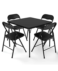 Peakform 5 Piece Folding Vinyl Tables and Chairs for Home Use and Indoor Spaces