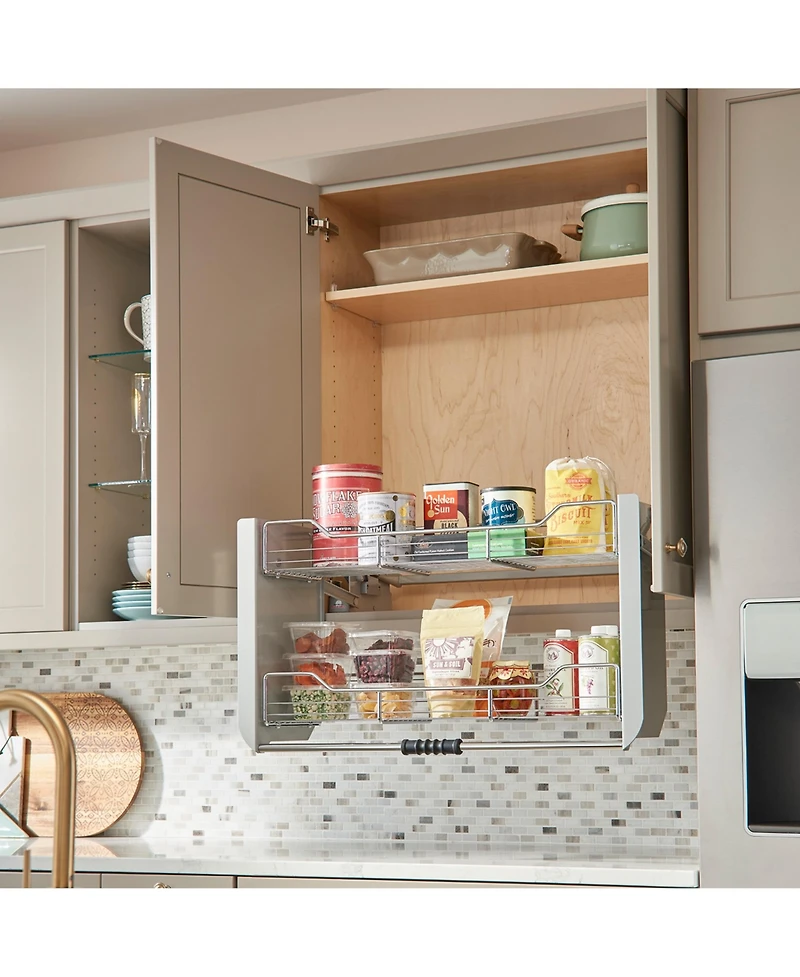 Rev-a-Shelf 36" Kitchen Pulldown Wall Cabinet Shelf System, Chrome, 5PD-36CRN