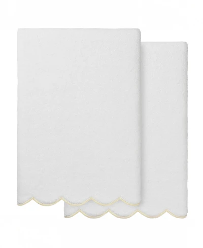 Linum Home Adornia Scallop Cotton 2-Pc. Bath Towel Set, 27" x 54"