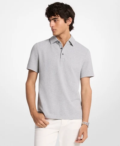 Michael Kors Men's Short Sleeve Bubble Knit Polo Shirt