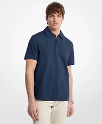 Michael Kors Men's Short Sleeve Bubble Knit Polo Shirt
