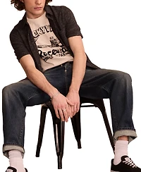 Lucky Brand Men's Short-Sleeve Linen Knit Shirt