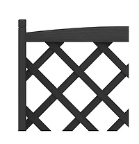 Planter with Trellis Black Solid Wood Fir