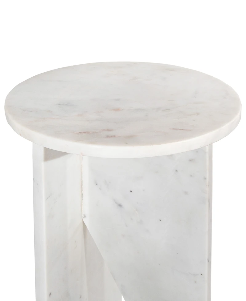 Grace 20" Marble Round Accent Table