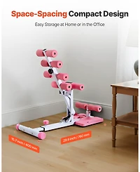 Mecale Deep Squat Machine, Adjustable Glutes Trainer with Resistance Bands and Folding Design for Home Leg and Core Workouts