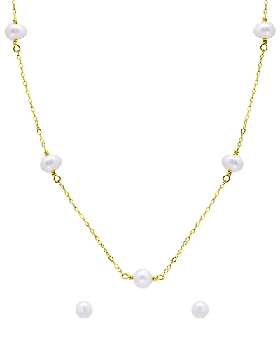 Giani Bernini 2-Pc. Freshwater Pearl Necklace and Stud Earrings Set