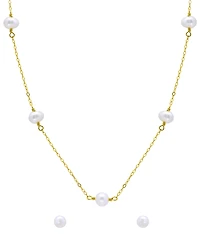 Giani Bernini 2-Pc. Freshwater Pearl Necklace and Stud Earrings Set
