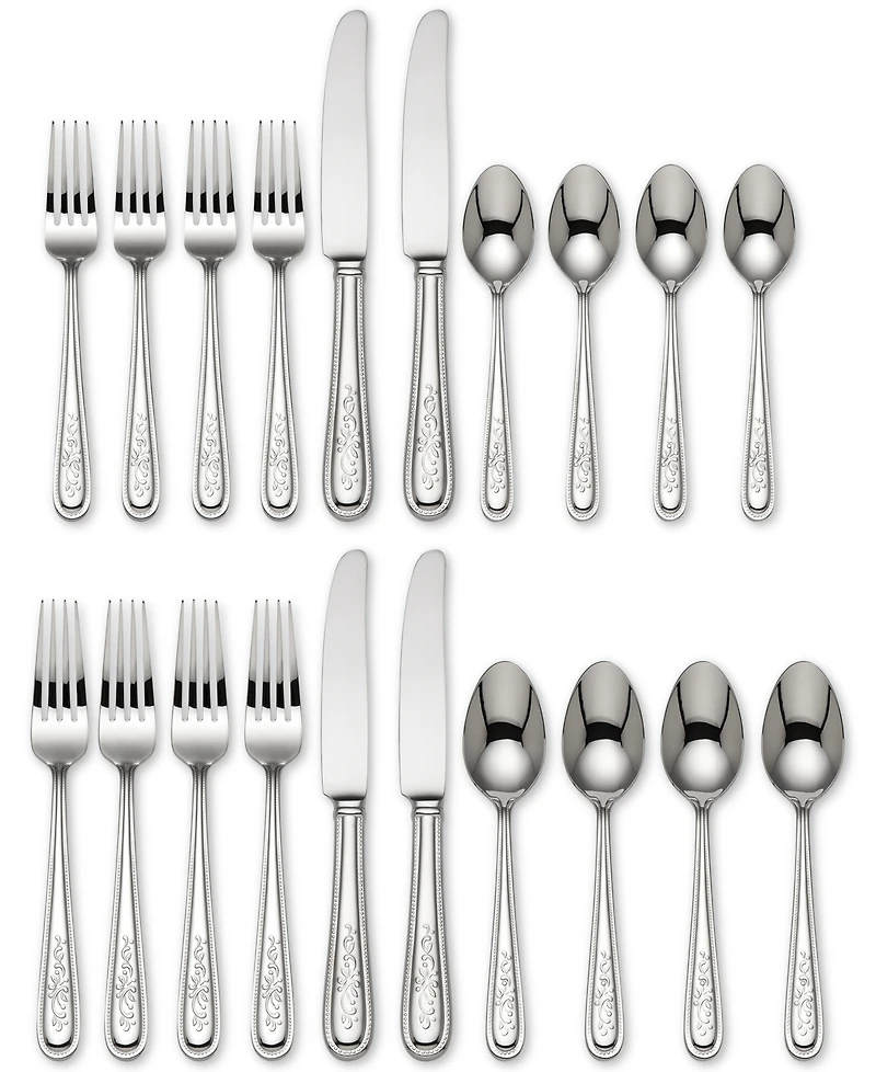 Lenox Opal Innocence 20 Pc Flatware Set, Service for 4