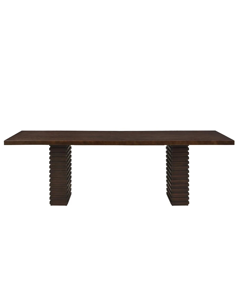 Streamdale Furniture Espresso Industrial Dining Table (Seats 6-10)