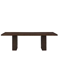 Streamdale Furniture Espresso Industrial Dining Table (Seats 6-10)
