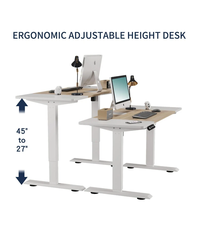 Streamdale Furniture Electric Standing Desk 55" Height Adjustable Computer Table