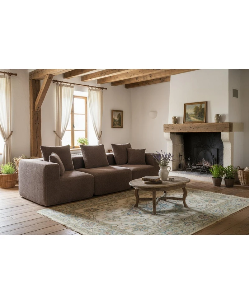 Streamdale Oversized Modular Deep-Seat Sofa, 3-Piece Sectional Couch