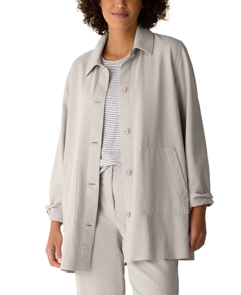 Eileen Fisher Women's Classic Collar Button-Front Jacket
