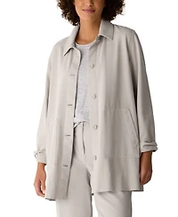 Eileen Fisher Women's Classic Collar Button-Front Jacket