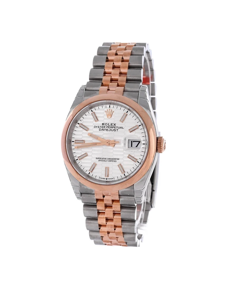 Pre-Owned Rolex Oyster Perpetual Datejust Fluted Motif Automatic Watch in Stainless Steel and Rose Gold 36mm
