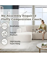 Boyel Living Modular Sectional Sofa Couches L-Shape Couch 3 Seat Memory Foam