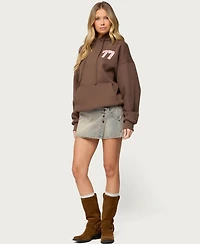 Edikted Women's Leopard 77 Oversized Hoodie