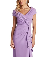 Tadashi Shoji Women's Talise Waterfall Flounce Gown