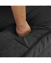 Boyel Living 56.9" Loveseat Sofa Bed, Pull-Out Sleeper, Linen, Reversible Backrest, Side Pockets, Usb Ports, Phone Holder