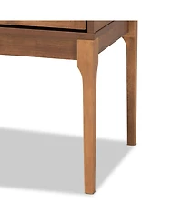 Baxton Studio Ramiel 18.7" Rattan Mid-Century Nightstand