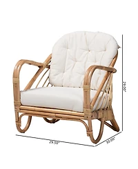 Furniture Aliane 30" Rattan Bohemian Armchair