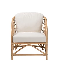 Furniture Patsy 30.7" Rattan Bohemian Armchair