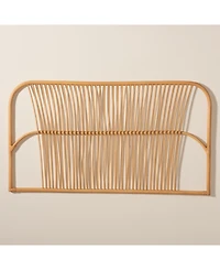 Furniture Laina 2" Rattan Bohemian Queen Wall-mount Headboard