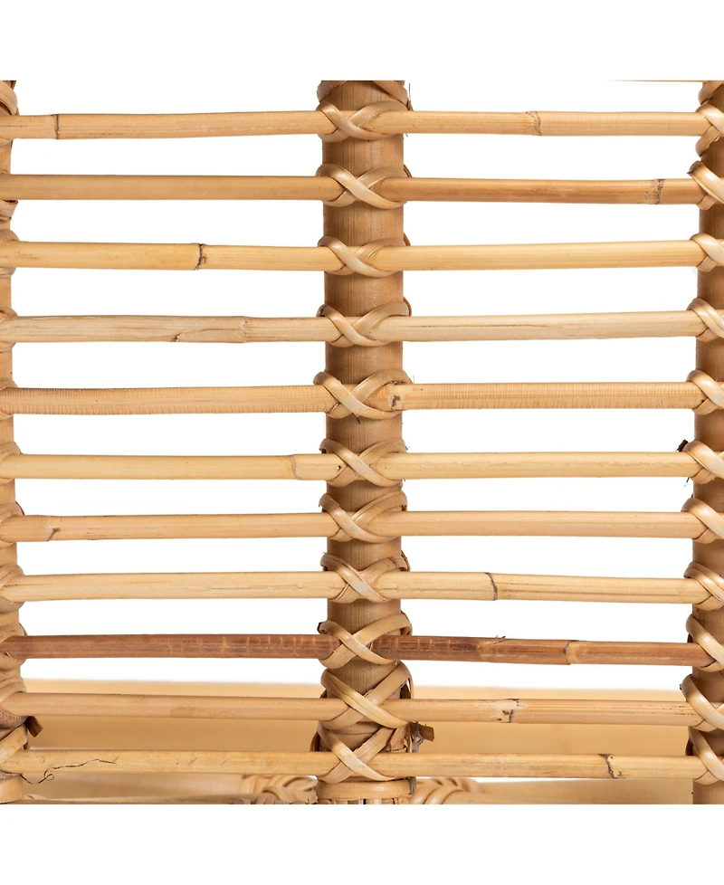 Furniture Elgon 13.2" Rattan Bohemian Counter Stool