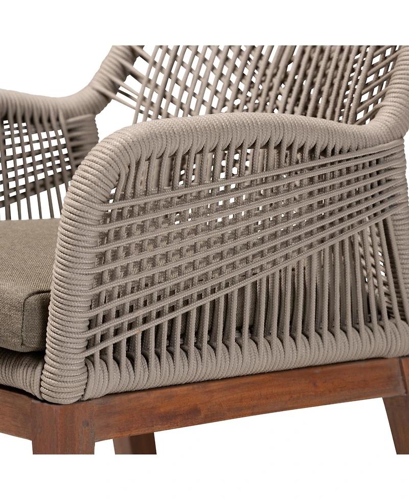 Furniture Jennifer 23.6" Wood Mid-Century Dining Armchair