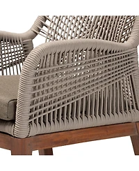 Furniture Jennifer 23.6" Wood Mid-Century Dining Armchair