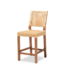 Furniture Lesia 23" Rattan Bohemian Counter Stool