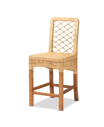 Furniture Moscow 20.5" Rattan Bohemian Counter Stool