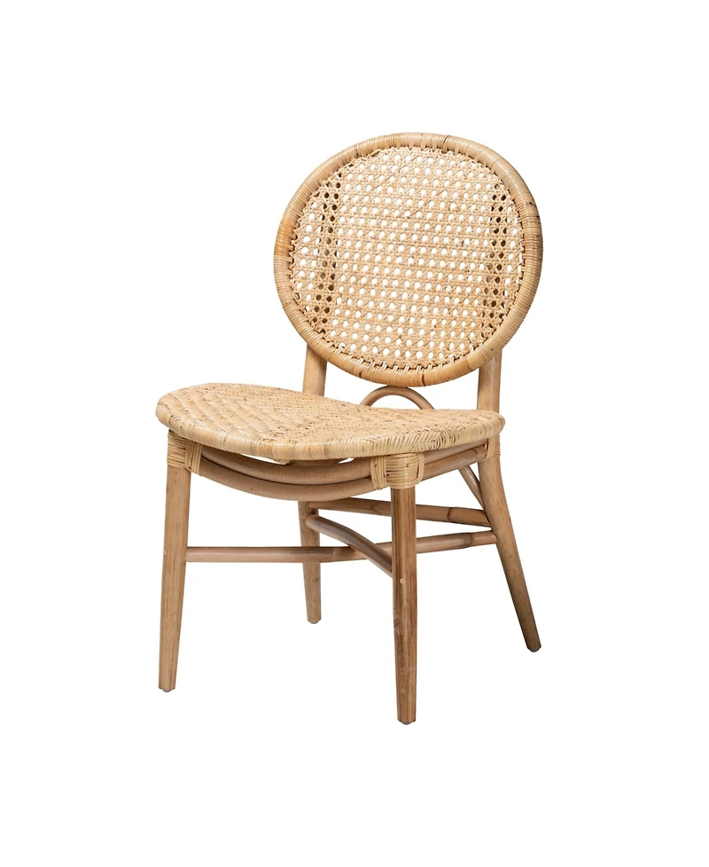 Furniture Osaka 23.6" Rattan Bohemian Dining Chair