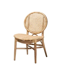 Furniture Osaka 23.6" Rattan Bohemian Dining Chair
