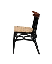 Furniture Parthenia 20.5" Rattan Mid-Century Dining Chair