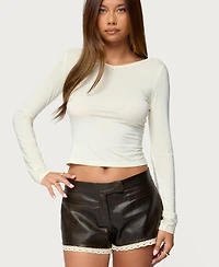 Edikted Women's Rafaela Fitted Long Sleeve Top