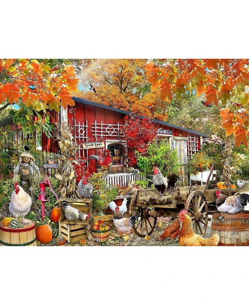 SunsOut Barnyard Chickens 500 piece Jigsaw Puzzle for Adults