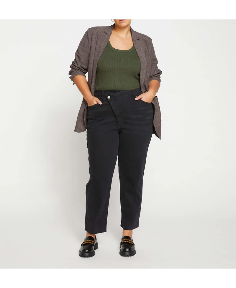 Universal Standard Women's Katie High Rise Crossover Jeans