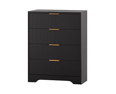 gaomon Fluted Dresser for Bedroom with 4 Drawers
