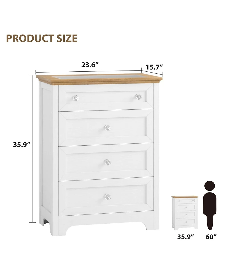 Gaomon Drawer Dresser with Led Light