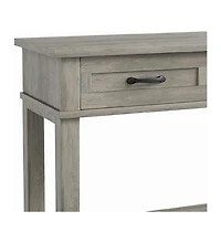 gaomon 52" Console Table Entryway with 3 Storage Drawers, 3-Tier dustrial Metal Sofa Behind Couch Table, Hallway forEntryway, B