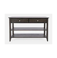 Jofran Modern Espresso Traditional 48" Sofa Console Table with Two Drawers